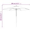 vidaXL Garden Parasol Taupe Polyester 94.5 in high Height-Adjustable