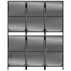 vidaXL Room Divider 3 Panels Black Poly Rattan