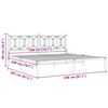 vidaXL Bed Frame White Steel Full Bed Frame Rectangular Modern