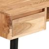 vidaXL Writing Table Natural wood with black legs Solid acacia wood Medium
