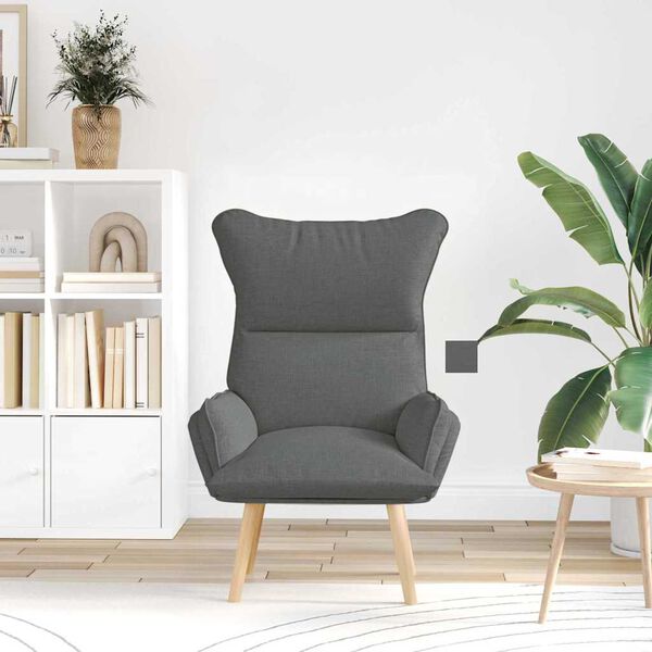 vidaXL Relaxing Chair Dark gray 69 x 74 x 93 cm fabric
