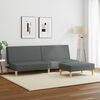vidaXL Sofa Bed Dark gray Fabric (100% polyester), wood, plastic Standard