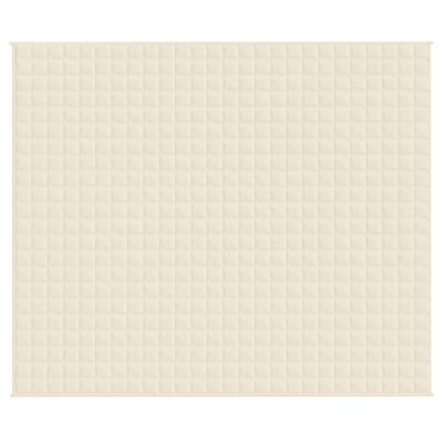 vidaXL Weighted Blanket Light Cream 86.6"x102.4" 33.1 lb Fabric