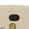 vidaXL Massage Recliner Chair Cream Fabric (100% polyester), metal, plywood