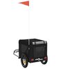 vidaXL Pet Bike Trailer Black Oxford fabric, Iron, PVC