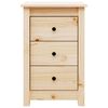 vidaXL Bedside Cabinet Set of 2 Natural Wood Solid pine wood (untreated)