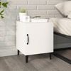 vidaXL Bedside Cabinet Set of 2 White Engineered wood