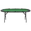 vidaXL Poker Table Green Engineered wood, steel, felt, artificial leather