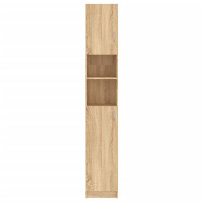 vidaXL Bathroom Cabinet Sonoma Oak 12.6"x10"x74.8" Engineered Wood