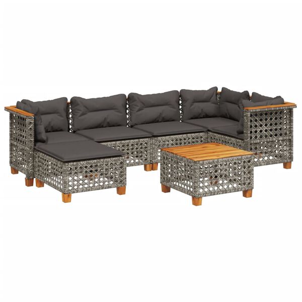 vidaXL Garden Sofa Set Grey