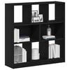 vidaXL Book Cabinet Black Oak Engineered Wood Medium Storage Cabinet