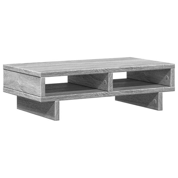 vidaXL Monitor Stand Grey Sonoma 19.7x10.6x5.9" Engineered Wood