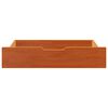 vidaXL Under-bed Drawer Wax Brown Solid pine wood 31.5 x 21.7 x 6.7 in