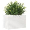 vidaXL Garden Planter White Solid Pine wood Medium Garden Planter