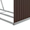 vidaXL Log Holder Brown 47.2"x17.7"x82.7" Galvanized Steel