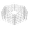 vidaXL Gabion Raised Bed Silver Galvanized Steel 63x55.1x19.7 in