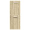 vidaXL Bathroom Furniture Set Sonoma Oak Engineered Wood, Glass