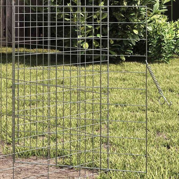 vidaXL Rabbit Cage Silver 400 x 78 x 78 cm Galvanised Steel