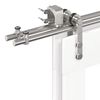 vidaXL Sliding Door Hardware Kit 144.1 " Stainless Steel Silver