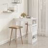 vidaXL Bar Table High gloss white Engineered wood Standard Bar Table