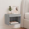 vidaXL Bedside Cabinet Grey Sonoma Engineered wood Compact