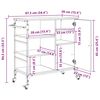 vidaXL Kitchen Trolley Artisan oak and Black 87.5 x 38.5 x 84.5 cm
