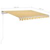 vidaXL Retractable Awning Yellow and White