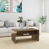 vidaXL Coffee Table Smoked Oak Engineered Wood 35.4 x 23.6 x 16.7 in