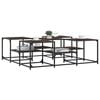 vidaXL Coffee Table Brown Oak Engineered Wood, Metal Large