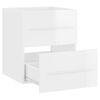 vidaXL Sink Cabinet With Basin High gloss white Engineered wood, Ceramic