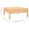 vidaXL Garden Lounge Set Natural Solid pine wood Medium Modular