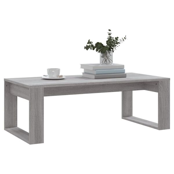 vidaXL Coffee Table Gray Sonoma Engineered Wood 40.2 x 19.7 x 13.8 in