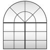 vidaXL Wall Mirror Black Glass, Powder-Coated Iron 39.4 x 43.3 in