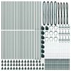 vidaXL Fence Post Other 52 pcs Grey 1.26 x 1.26 x 19.69 in Steel