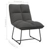 vidaXL Leisure Chair with Metal Frame Dark Gray Velvet