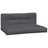 vidaXL Garden Pallet Middle Sofa Anthracite, Natural Wood
