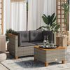 vidaXL Garden Sofa Set of 2 Grey