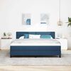vidaXL Box Spring Bed with Mattress Blue 70.9" x 78.7" fabric