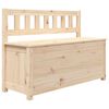 vidaXL Bench Natural Pine Solid Pine Wood Medium Storage Bench