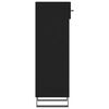 vidaXL Shoe Cabinet Black Engineered Wood, Iron Medium Shoe Cabinet