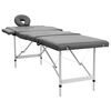 vidaXL Massage Table with 4 Zones Aluminum Frame Anthracite 73.2"x26.8"