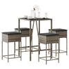 vidaXL Garden Bar Set Grey, Dark Grey and Black