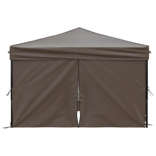 vidaXL Party Tent Taupe 210D oxford fabric with silver coating 10 x 10 ft