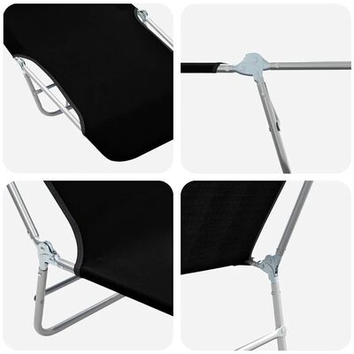 Collage of close-ups: fabric, frame joints, and connection points of the chair.