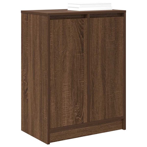 vidaXL Shoe Cabinet Brown Oak Engineered Wood Medium Shoe Cabinet