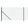 vidaXL Wire Mesh Fence with Flange Green 2.6x32.8'