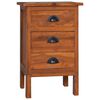 vidaXL Bedside Cabinet Natural Teak Solid teak wood Compact