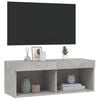 vidaXL TV Cabinet Concrete Grey Engineered Wood TV Cabinet Rectangular