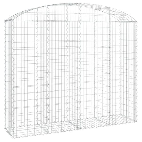 vidaXL Gabion Basket Silver Galvanized Iron Large Durable