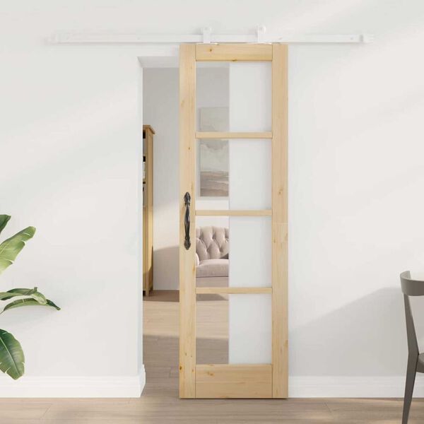vidaXL Sliding Door ORKDAL Natural 24.02 x 78.15 in